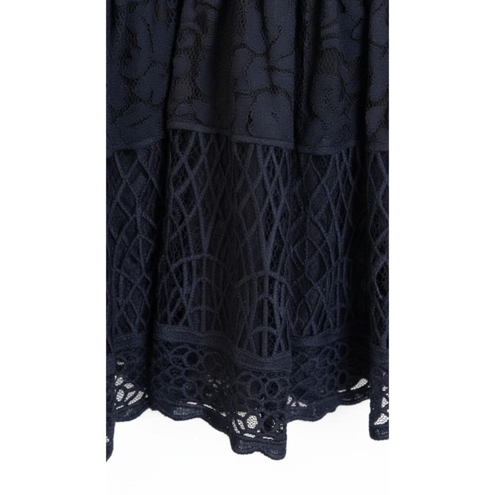 Antonio Melani Dress Women’s Sz 2 Navy Lace Midi Sleeveless Fit & Flare Cocktail - Picture 4 of 13